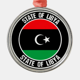 Libya Round Emblem Metal Ornament