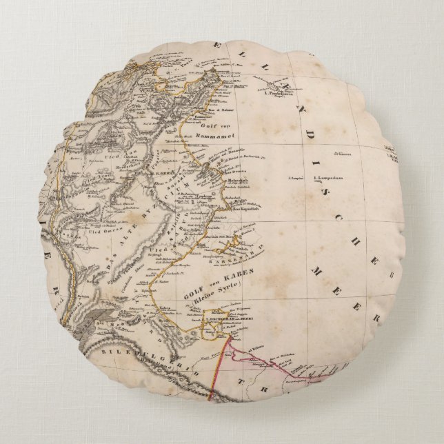 Libya Round Pillow (Front)