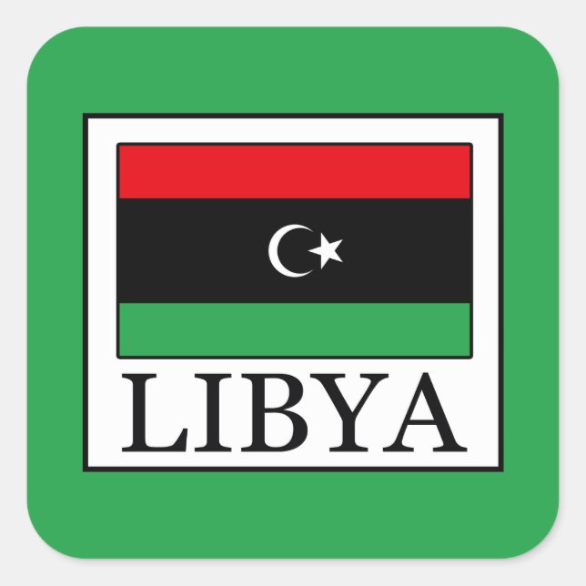 Libya Square Sticker (Front)