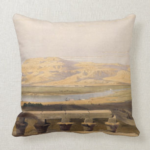 Libyan Chain of Mountains from the Temple of Luxor Throw Pillow