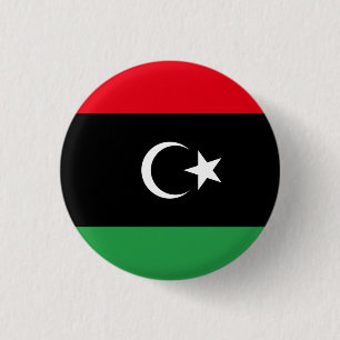 Libyan Flag, Flag of Libya 1 Inch Round Button