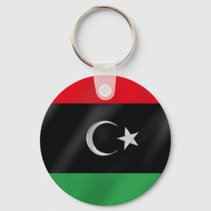 Libyan Independence flag - Free Libya protest flag Keychain