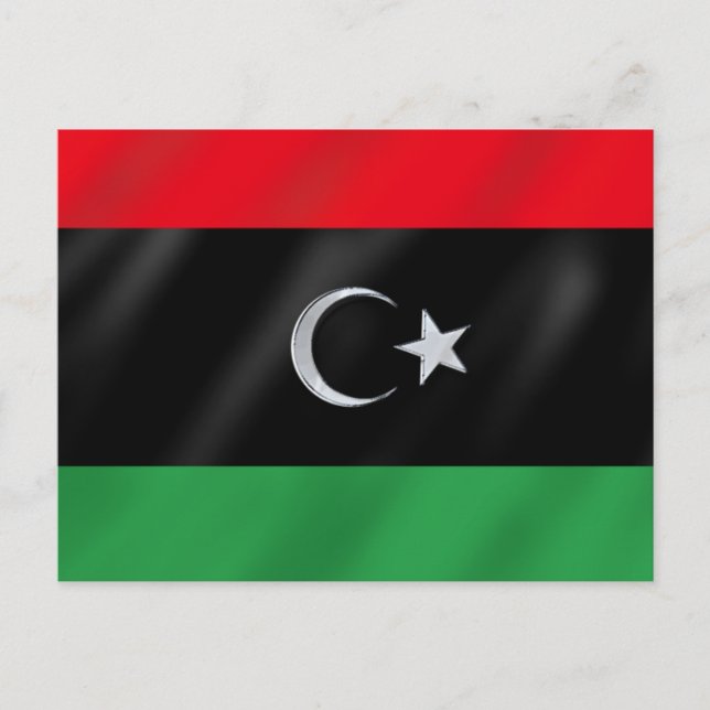 Libyan Independence flag - Free Libya protest flag Postcard (Front)