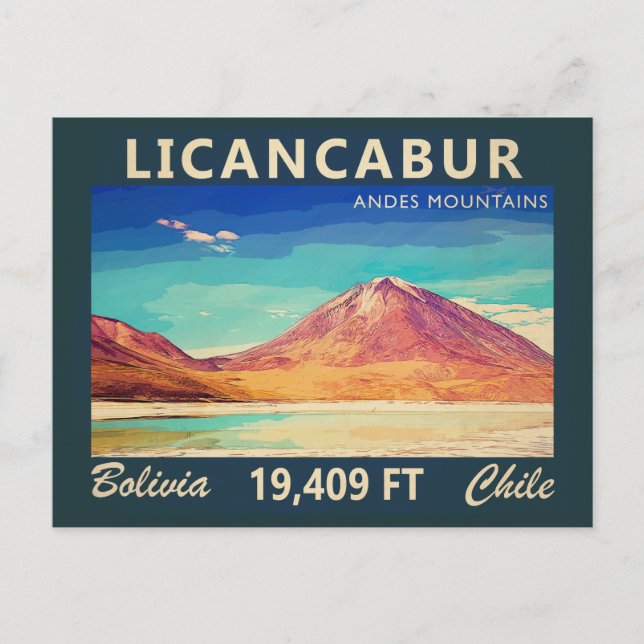 Licancabur South America Vintage Postcard (Front)