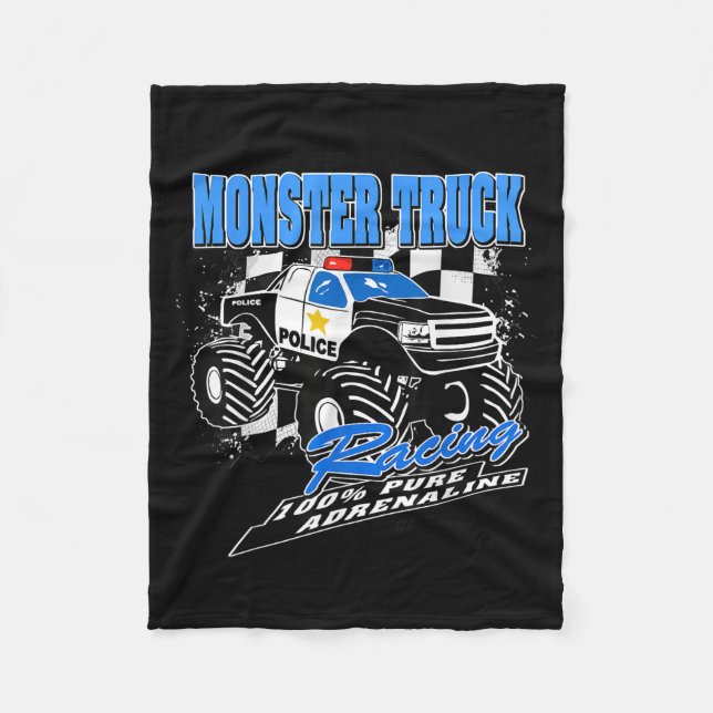 Lice Monster Truck  Fleece Blanket (Front)