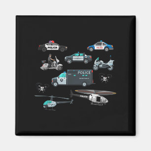 Lice Vehicles Cop Helicopter Toddlers Kids Women M Magnet