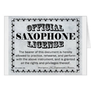 Licence Saxophone