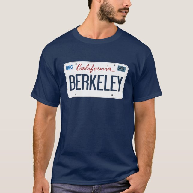 License Plate Berkeley California T Shirt (Front)