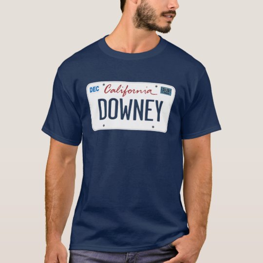 License Plate Downey California T Shirt