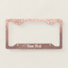 License Plate Frame - Your Text Rose Gold