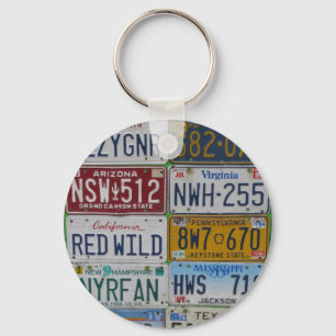License Plate Lovers Keychain