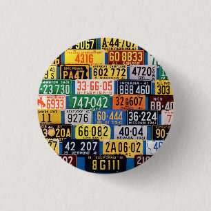 License Plates by H. Wilson Smith 1 Inch Round Button