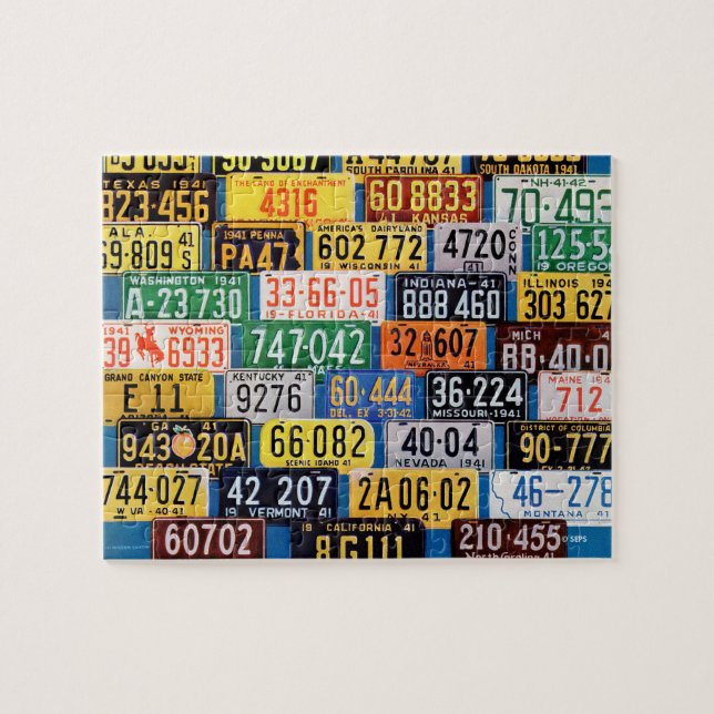 License Plates by H. Wilson Smith Jigsaw Puzzle (Horizontal)