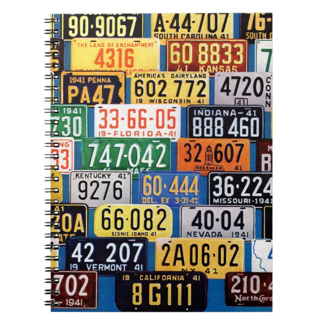 License Plates by H. Wilson Smith Notebook (Front)
