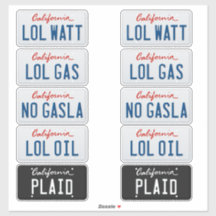 License Plates California Set