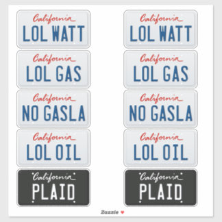 License Plates California Set