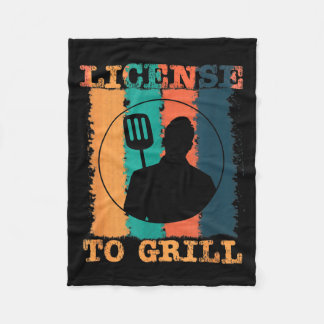 License To Grill Bbq Master  Fleece Blanket