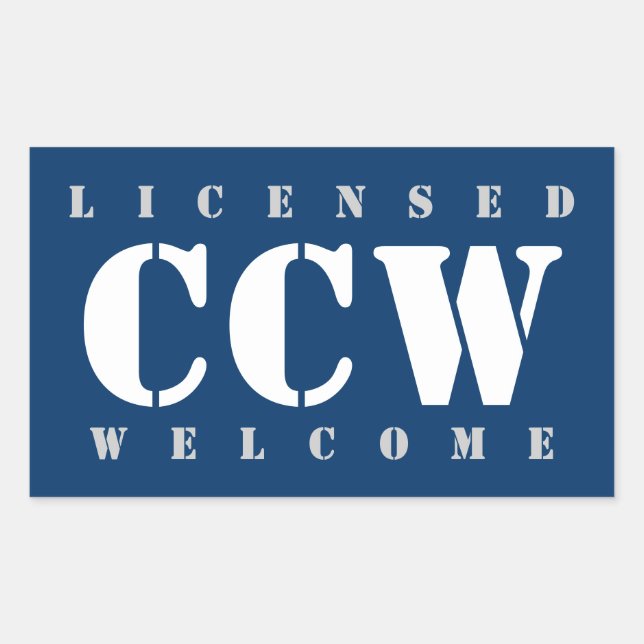 Licensed CCW Welcome Sticker (Front)