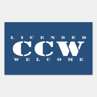 Licensed CCW Welcome Sticker