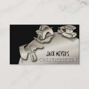 Licensed Contractor Construction Business Tools Card