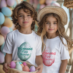 Licensed Egg Hunter Custom Name Easter Egg T-Shirt