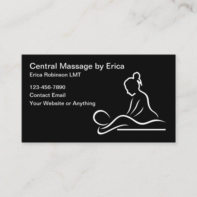 Licensed Massage Therapist Unique Business Card (Front)