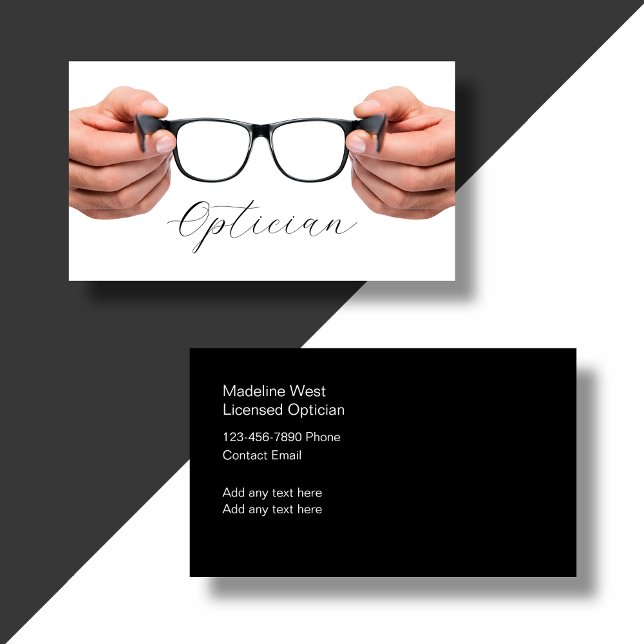 Licensed Optician Eye Care Business Cards (Creator Uploaded)