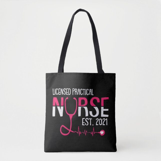 Licensed Practical Nurse Est  LPN LVN Grad Student Tote Bag (Front)