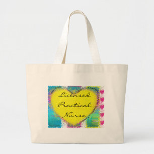 licensed practical nurse large tote bag