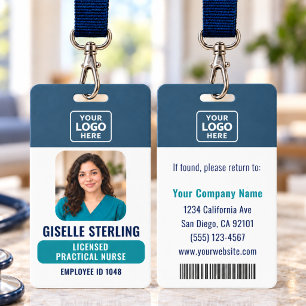 Licensed Practical Nurse LPN Photo Bar Code Badge