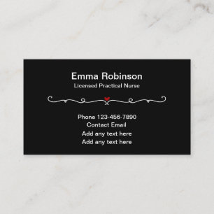 Licensed Practical Nurse Medical Business Cards