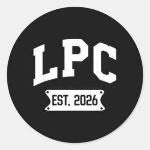 Licensed Professional Counsellor Est 2026 Lpc Classic Round Sticker
