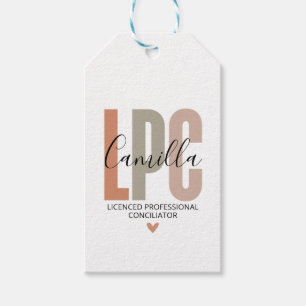 Licensed Professional Counselor Gifts, LPC Therapi Gift Tags