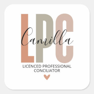 Licensed Professional Counselor Gifts, LPC Therapi Square Sticker