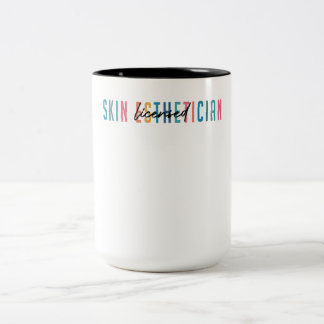 Licensed Skin Esthetician Retro Skin Est Two-Tone Coffee Mug