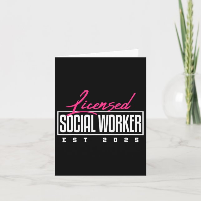 Licensed Social Worker Graduation Lcsw Msw Masters Card (Front)