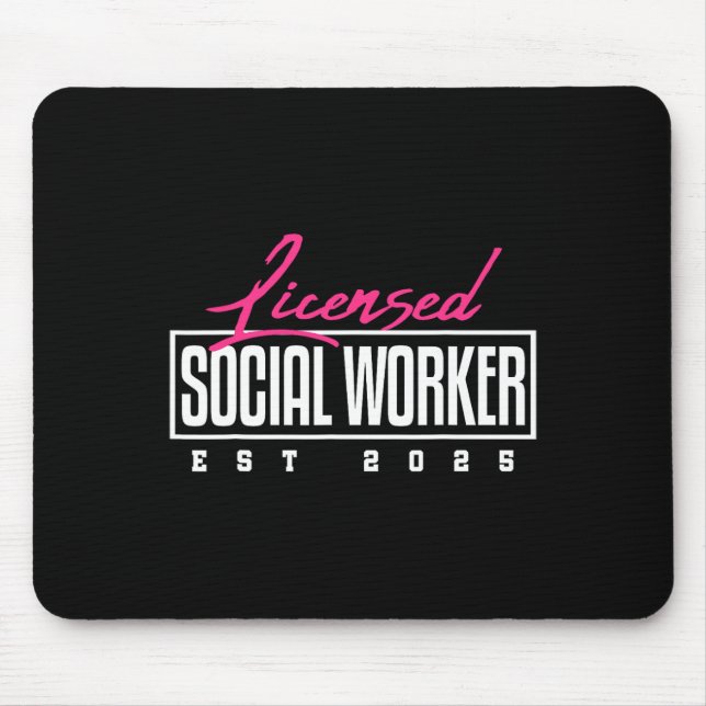 Licensed Social Worker Graduation Lcsw Msw Masters Mouse Pad (Front)