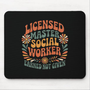 Licensed Social Worker Masters Msw Lmsw Graduation Mouse Pad