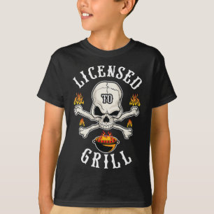 Licensed To Grill Bbq Gift For Men For Fathers Day T-Shirt