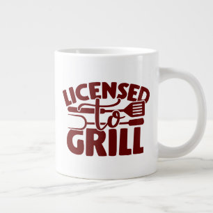 Licensed To Grill Large Coffee Mug