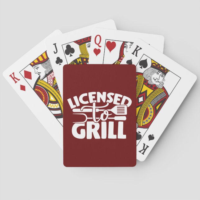 Licensed To Grill Playing Cards (Back)