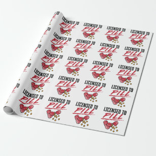Licensed to Pill Pharmacist Graduation Grad Wrapping Paper