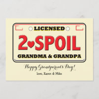 Licensed To Spoil Grandparents Day Card