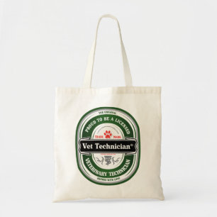licensed vet tech tote bag