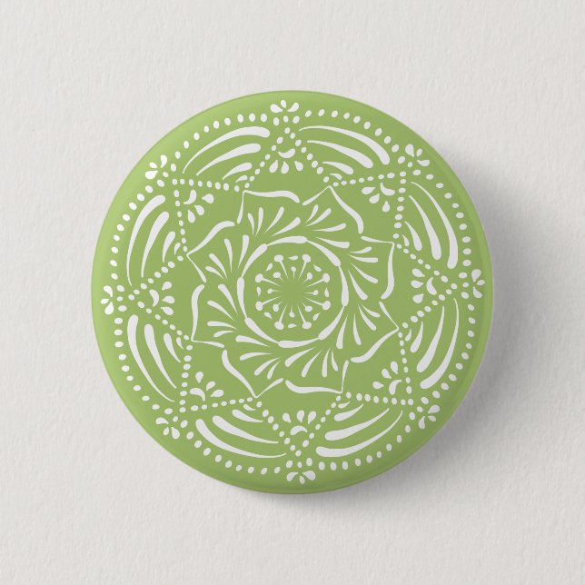 Lichen Mandala 2 Inch Round Button (Front)
