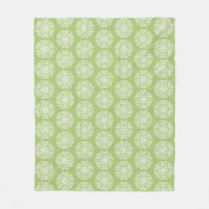 Lichen Mandala Fleece Blanket