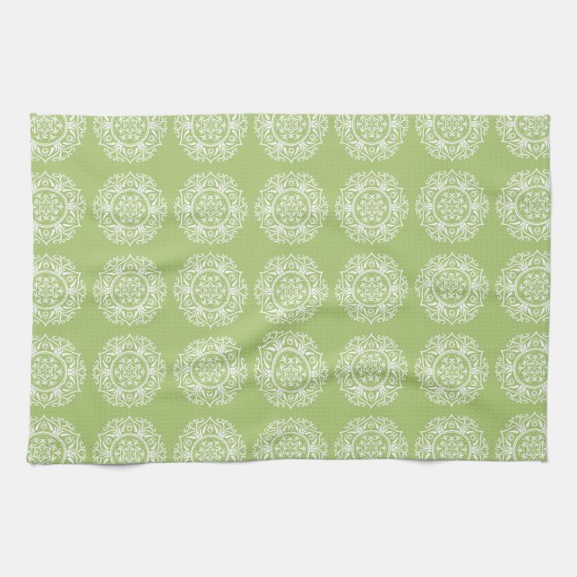 Lichen Mandala Kitchen Towel (Horizontal)