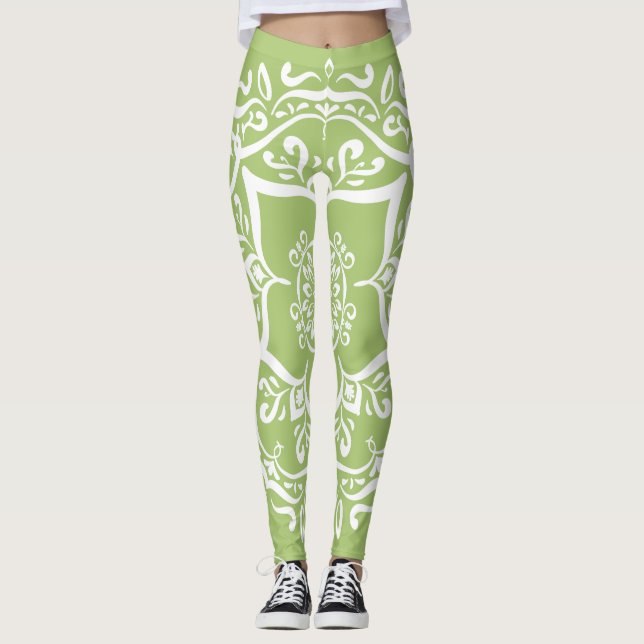 Lichen Mandala Leggings (Front)