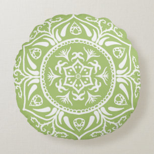 Lichen Mandala Round Pillow