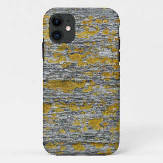 Lichens on granite stone iPhone 11 case